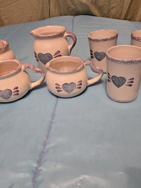 Vintage Loomco China 8 Piece Set Farmhouse Cottage Core Cups Creamer And More